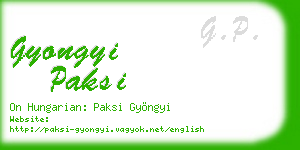 gyongyi paksi business card